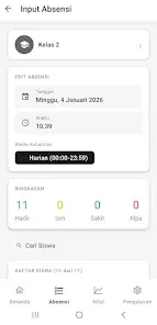 Input Kehadiran